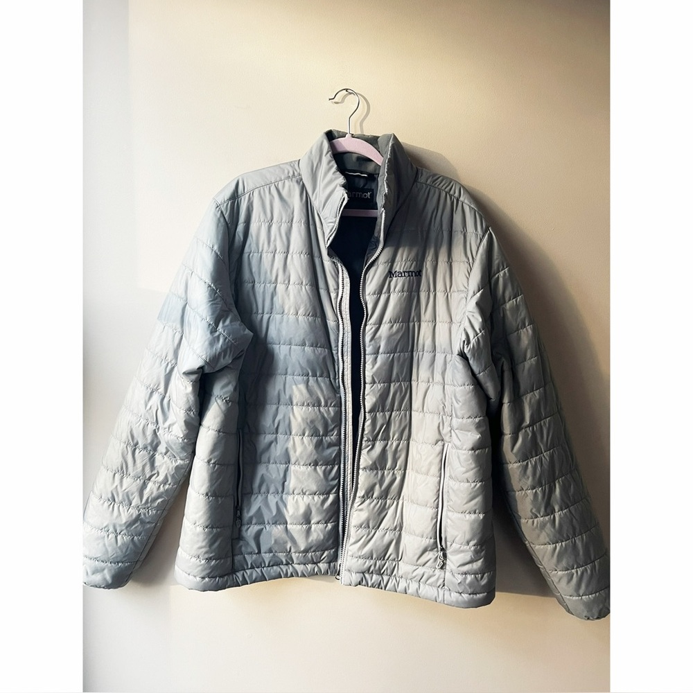 Marmot Men's Calen Insulated Jacket Lightweight Puffer Gray Long Sleeve Zip XL - Picture 5 of 5